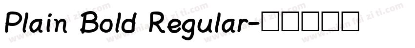 Plain Bold Regular字体转换